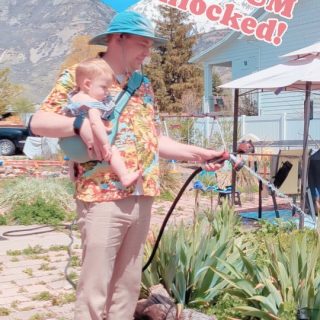 Cheesy Hawaiian shirt with slacks ✅
Gardening crocks ✅
Sun hat to protect his head from getting sunburned ✅
Snot-nosed baby on his hip ✅

😍😍😍 @brianfogelberg is the best!

I have been genuinely horrified by the #ick trend. Let's get back to building each other up, shall we?